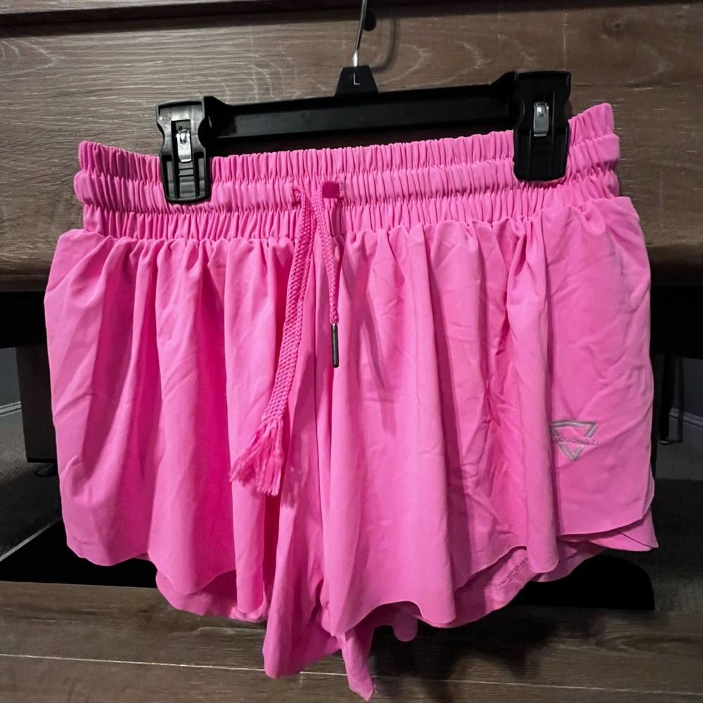 Luogongzi pink flowy shorts sz S